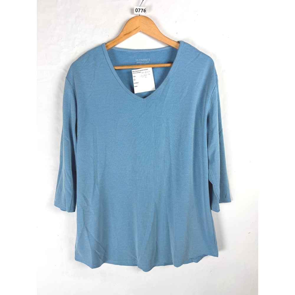 2/$30 Segments Blue Long Sleeve Tee XL